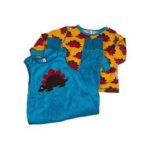 Maxomorra Dungaree And T-Shirt Set Dinosaur Size 86 Size 18 Months